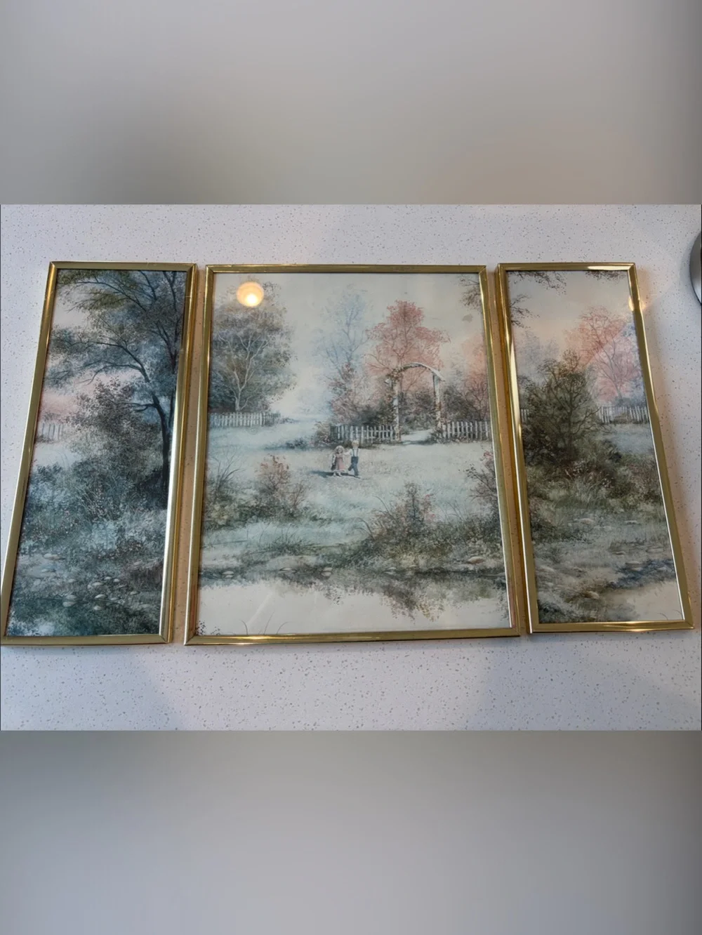 Vintage 3-Piece Framed Landscape Art Set